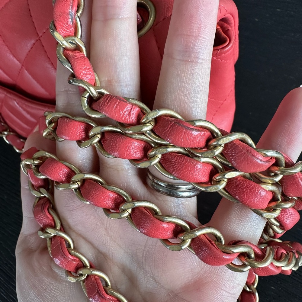 Chanel Red Rectangular Mini - image 6